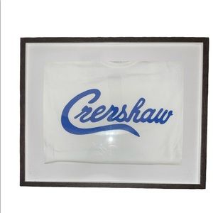 Framed White/Blue Crenshaw Shirt